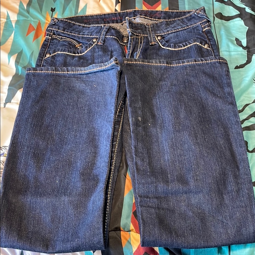 Ariat Blue Boot Cut Jeans Classic Style. 28R